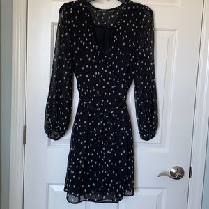 Zara Chiffon Long sleeved Midi dress-Size Medium